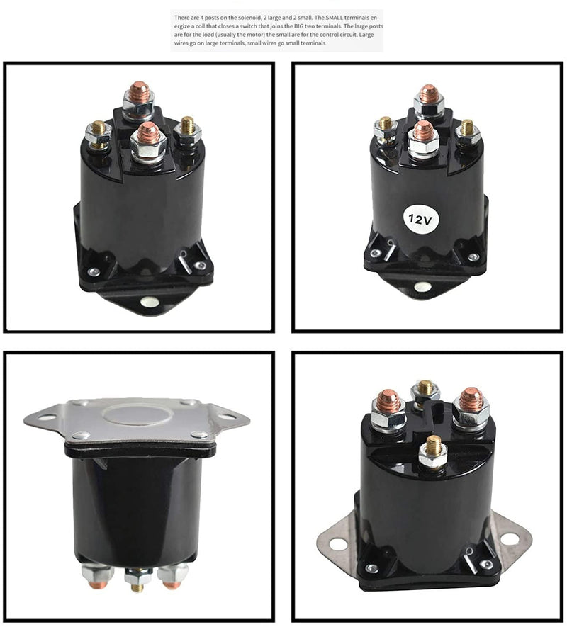 1013609 Club Car Starter Solenoid,Gas Golf Cart Solenoid,12V Solenoid Switch 1013609 for 1984-Up Club Car DS & Precedent Gas Golf Cart,1012275, 1013609, 435-154,1012275,435-154,LPL6003