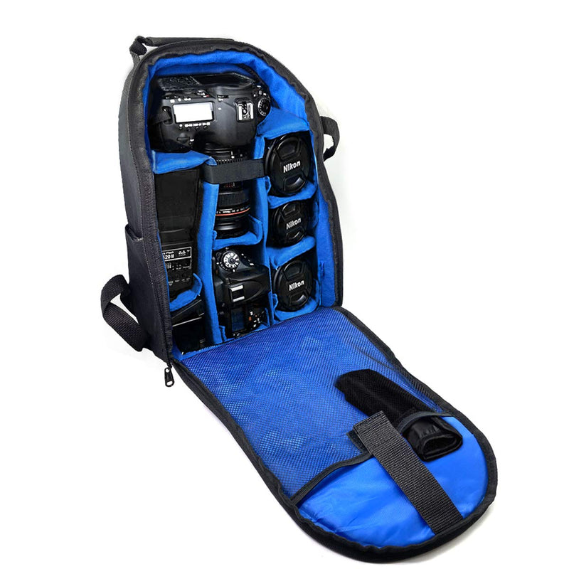 Acuvar BPACK03 Padded Backpack with Customizable Interior Padding and Rain Cover for SLR/DSLR Cameras, Action Digital Cameras, Drone For Canon Nikon Sony & Camera Lens Accessories Gen 2