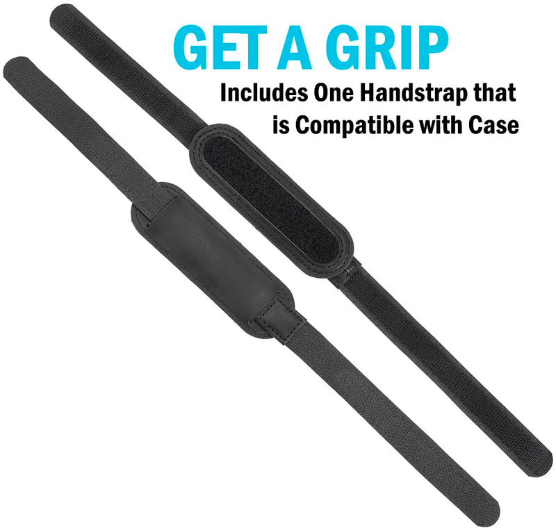 Nakedcellphone Case + Hand Strap Combo for Zebra TC53 TC58 Mobile Computer Scanner, Textured Slim Hard Shell Protector Cover with Kickstand - Cobalt Blue