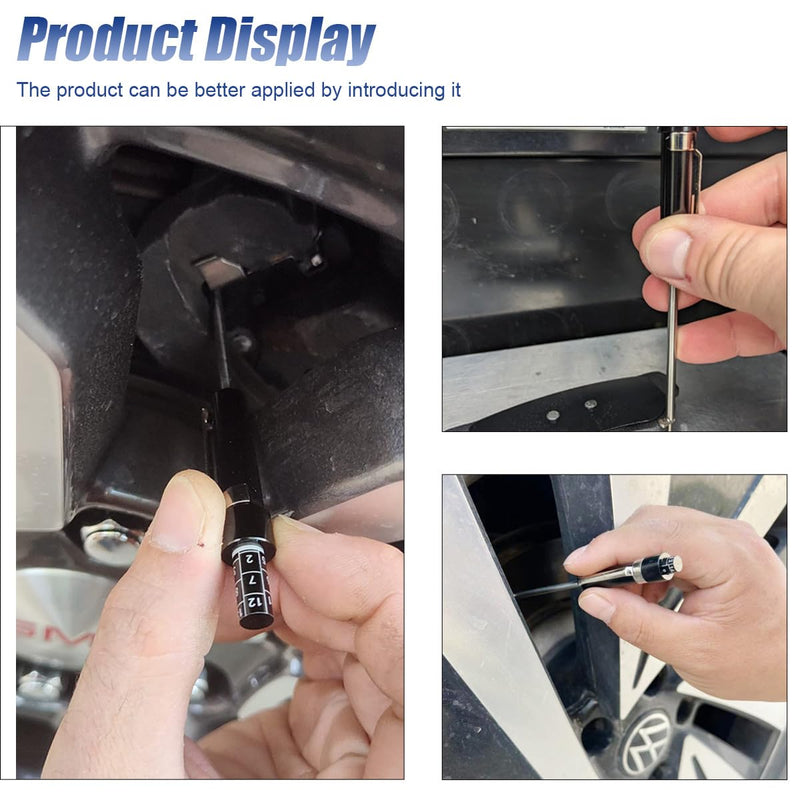 Brake Pad Thickness Gauge Measure Tool, Car Brake Measuring Tool with Scale, Tire Tread Depth Gauge, 1.5mm Thickness Car Brake Pad Detection Pen for Internal External