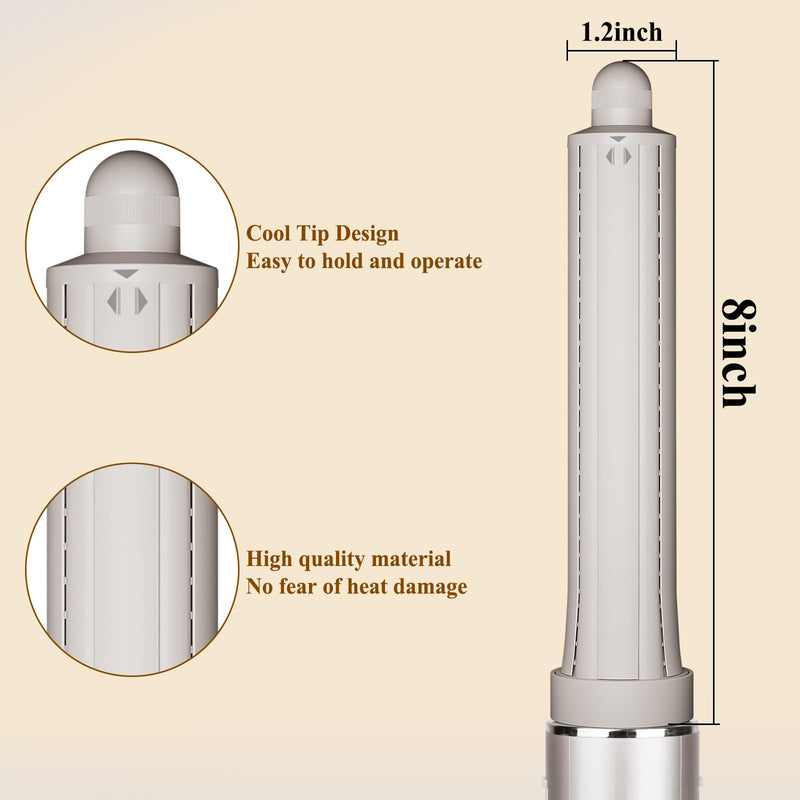  [AUSTRALIA] - 30mm/ 1.2-Inch Long Curling Barrel for Shark Flex Style Attachments | Long Hair Curling Roller, Compatible with Shark FlexStyle HD400 Series, Hair Curler Attachment for Tight Defined Curls 30MM