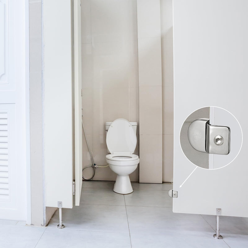 3 Pack Bathroom Stall Door Latch Bathroom Partition Hardware Die Cast Zamac Bracket for 1-1/4 Inch Doors 3
