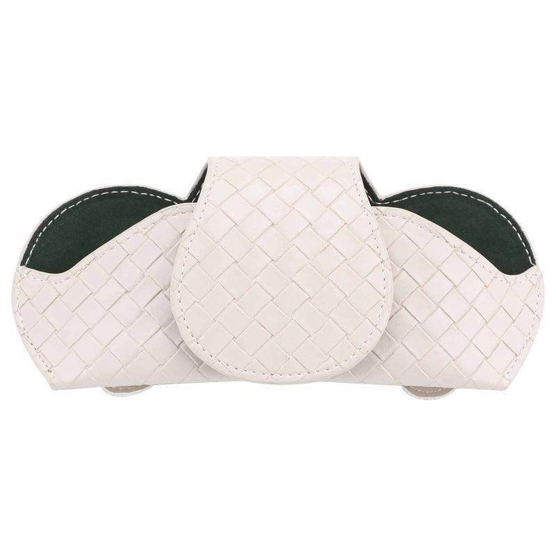 KINIVA Sunglasses Holder for Car Visor Leather Glasses Case with Clips for Car Visor Automotive Interior Visor Accessories Apply to All Car Models (09 Beige) 09 Beige