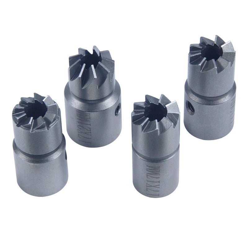 19 PCS Universal Injector Seat Cleaning Set Diesel Engines Injector Seat Cleanner Brush Kit with Drivers (5pc Diesel Injector Seat Cutter Cleaner) 5pc Diesel Injector Seat Cutter Cleaner