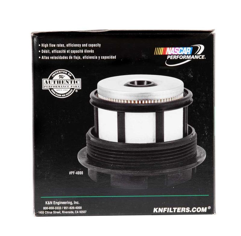 K&N Diesel Fuel Filter: Performance Fuel Filter, Premium Engine Protection, Compatible with 1988-2007 Ford Truck/Van 7.3L Powerstroke Diesel Engines, PF-4000