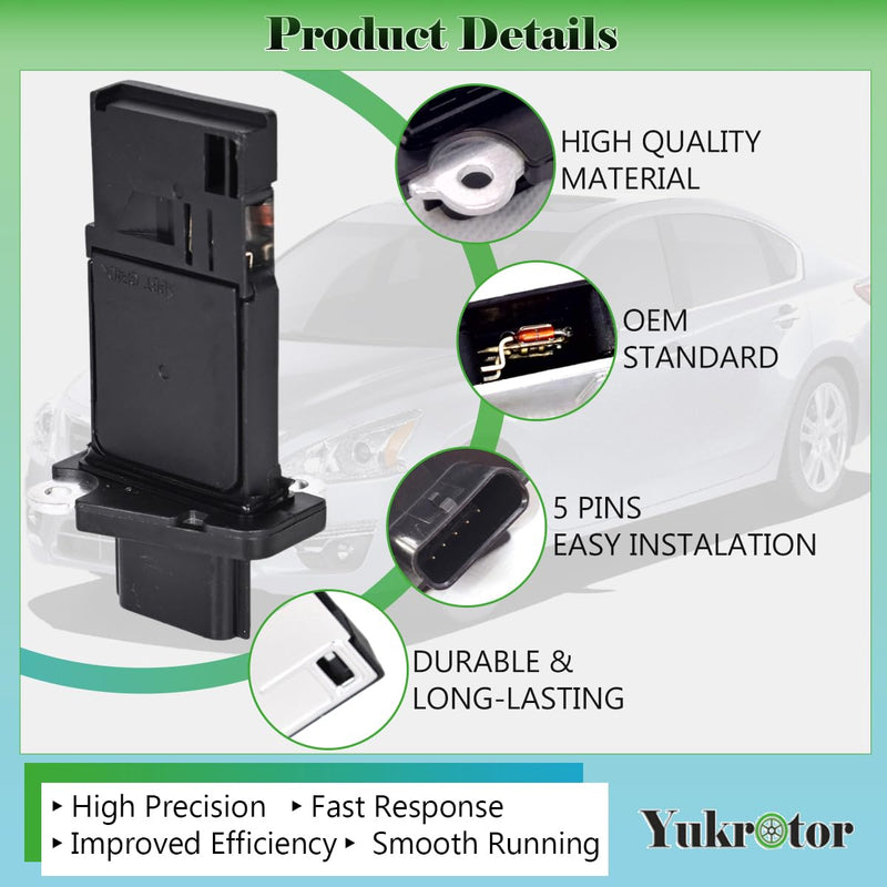Mass Air Flow Sensor MAF Sensor 22680-CA000 Compatible with 2003-2014 Nissan Altima Frontier Maxima Murano Pathfinder Rogue Sentra Titan Xterra Infiniti Replaces OE# 22680-7S000, 22680-7S00A