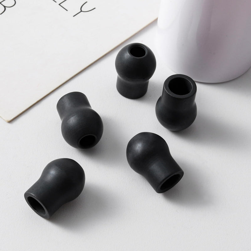 6pcs Stethoscope Ear Tips Replacement, Silicone Stethoscope Ear Pieces, Noise Reduction Earplugs Soft-Sealing Earbuds for Doctors, Compatible with 5MM Stethoscopes - Black Black, 6pcs