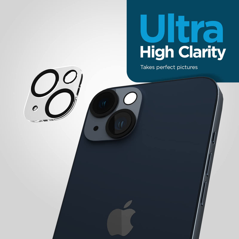 Case-Mate iPhone 14 Plus/iPhone 14 Camera Lens Protector - 9H Tempered Glass Film with Durable Anti-Scratch, Anti-Shatter Camera Cover -Ultra HD View with Night Shooting, Case Friendly, Easy Install