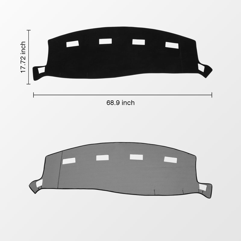 KUST Car Dash Cover for 2002-2005 Dodge Ram 1500, 2003-2005 Ram 2500/3500 Polyester Non-Slip Center Console Dash Cover Interior Accessories for Dodge Ram Custom Fit Dashboard Mat No Glare Black Dash Cover for Dodge RAM 1500 2500 3500 2002-2005