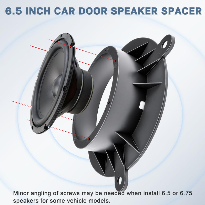 6 6.75 Speaker Adapter Solid Plastic Bracket for Mazda | Car Front Door Speaker Spacer Ring Kit Compatible with Mazda 3 6 CX-5 CX-9,6 1/2 Aftermarket Speakers Mounting Bracket