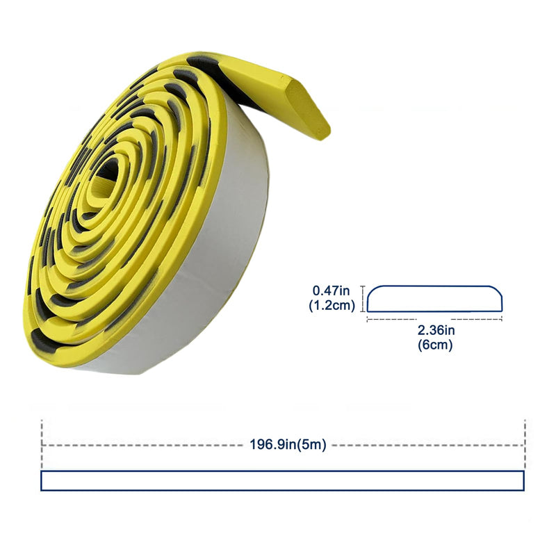 Garage Wall Protector, High-Visibility Yellow/Black Car Door Protection, Self-Adhesive Foam Wall Guard Bumper, Parking Assist Walls Equipment Dangerous Area