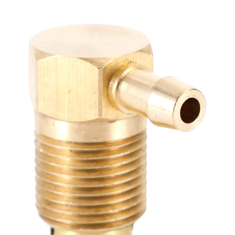 Fuel Check Valve Vent, 1/2" NPTF Male Threads, Fuel Gas Tank Rollover Safety Vent Valve Assembly, 5/16" Hose Threads Only Apply to NPTF
