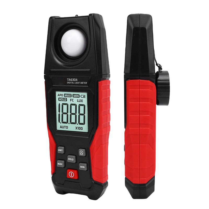 Generic Digital Illuminance Meter Light Meter Luxmeter 0.1 to 200000 Range with Rotatable Sensor and LCD for Plants Photography LED Lights Indoor Outdoor