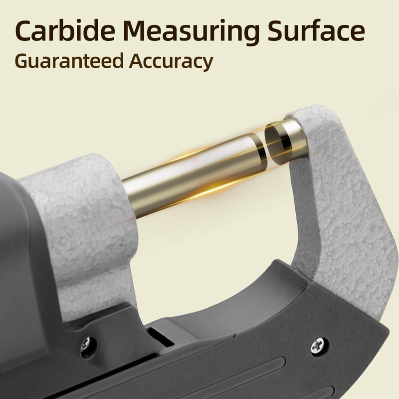 Digital Micrometer Measuring Tool, Professional Inch/Metric Precision Thickness Gauge with Extra Battery, DIY and Household Use 0.00005"/0.001 mm Accuracy Micrometers Machinist Tools 0-25mm