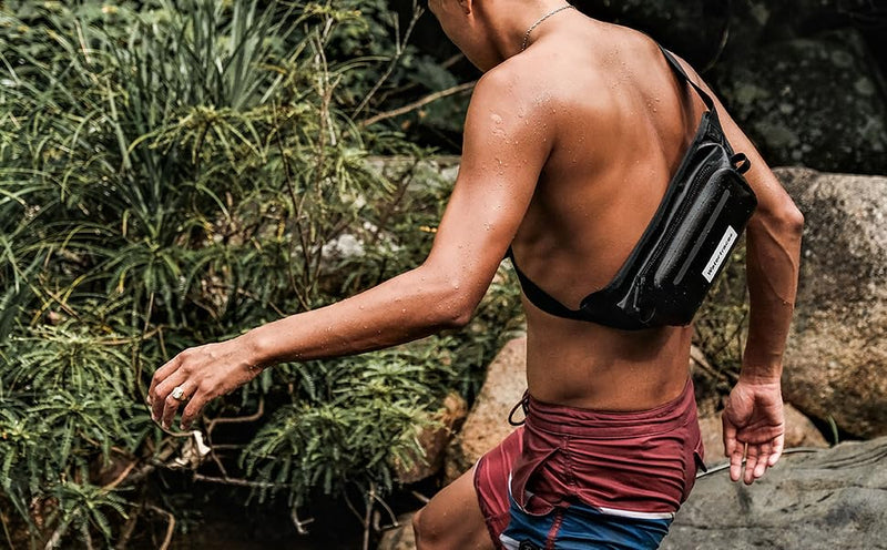 Waterproof Fanny Pack Snorkeling Bag Waist Bag For Canoe Kayaking Rafting Surfing Swimming Boating Storage Pack Paddle Board (Black) Black