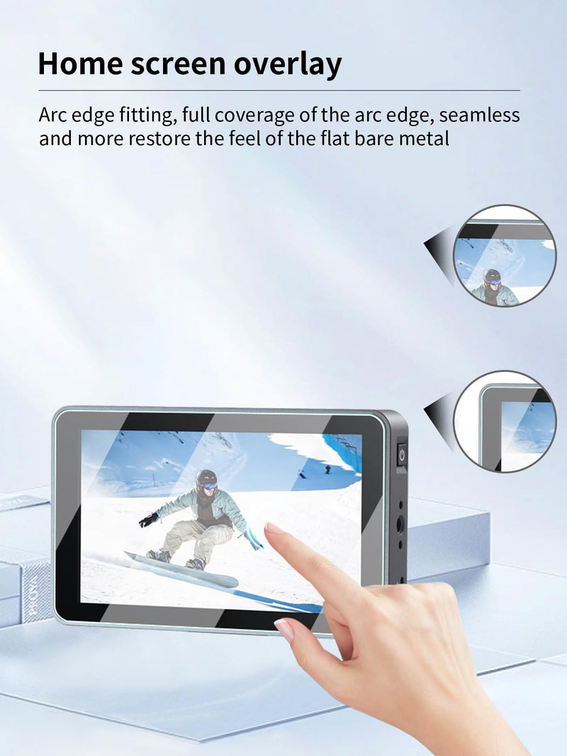 Screen Protector for GODOX GM6S Pro 5.5inch Camera Field Monitor,High-definition Scratch Resistant Nanofilm Film,HD Clear,Bubble Free,Easy Installation,2 Pack