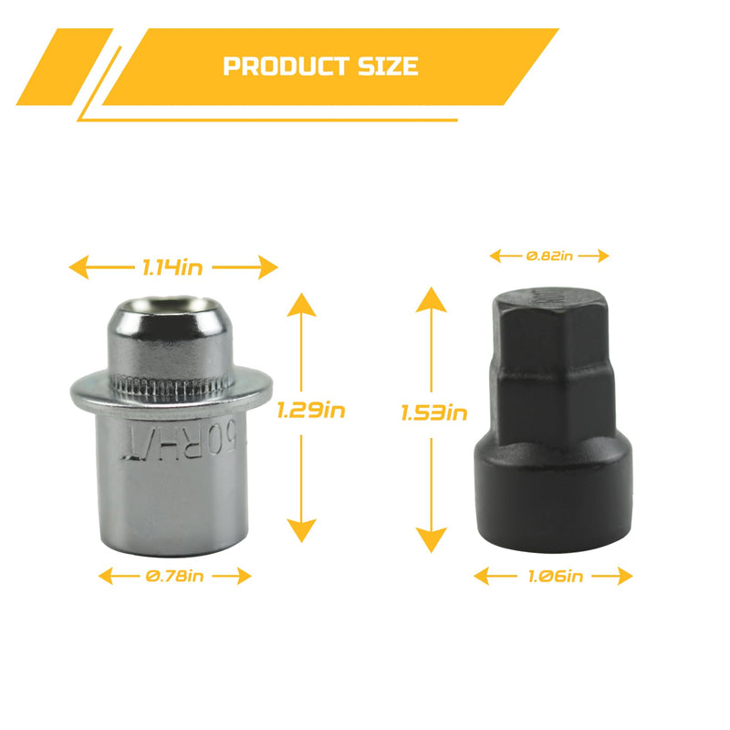 Wheel Locks Anti Theft Locking Lug Nuts Set M12 X 1.5 Fits for Toyota Prius Camry Tacoma Corolla RAV4 IS350 ES350 RX350 GS350 2001-2022 Replaces#00276-00900,0027600900 silver