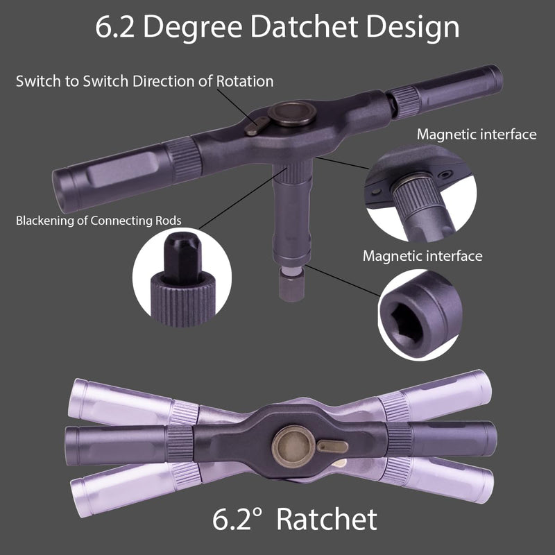 42 in 1 Magnetic DIY Ratchet Screwdriver Set,Multi Bit Screw Drive with Storage Case, Portable Compact Repair Tool Kit for Furniture, Bicycle,Watch,Computer, (42 in 1 Gray) 42 in 1 Gray