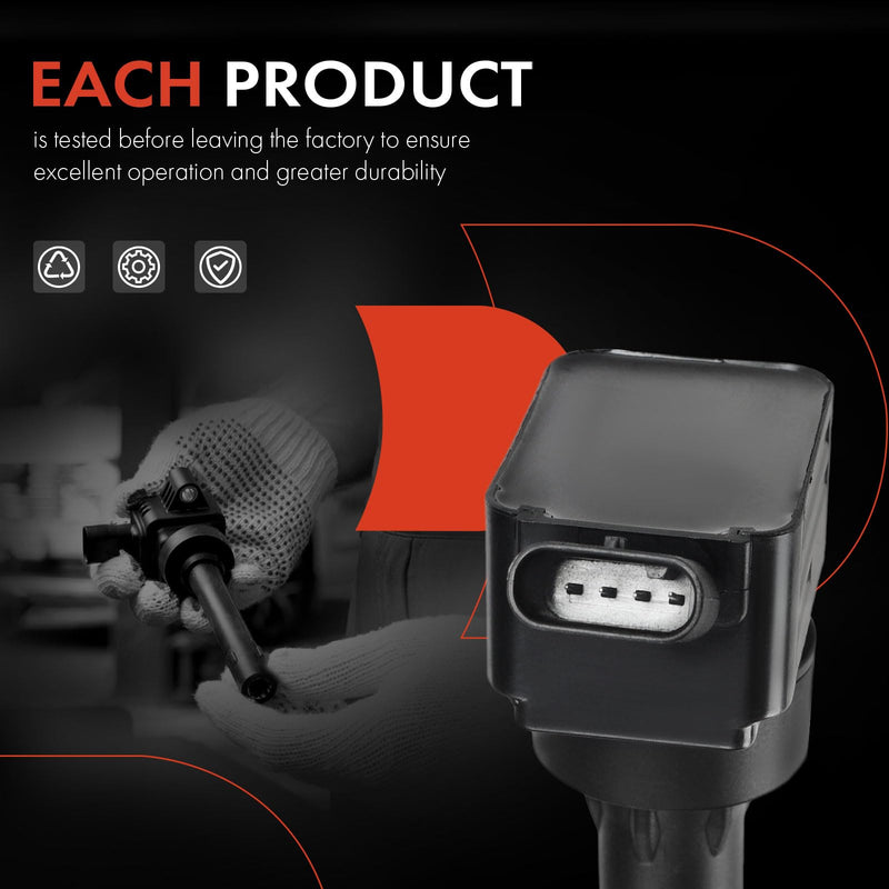 A-Premium Ignition Coil Compatible with Hyundai & Kia Vehicles - L4 2.0L - Elantra 2015-2020, Sonata 2016-2019, Veloster 2019-2021, Forte 2017-2023, Optima 2017-2020, Soul 2020-2024 1