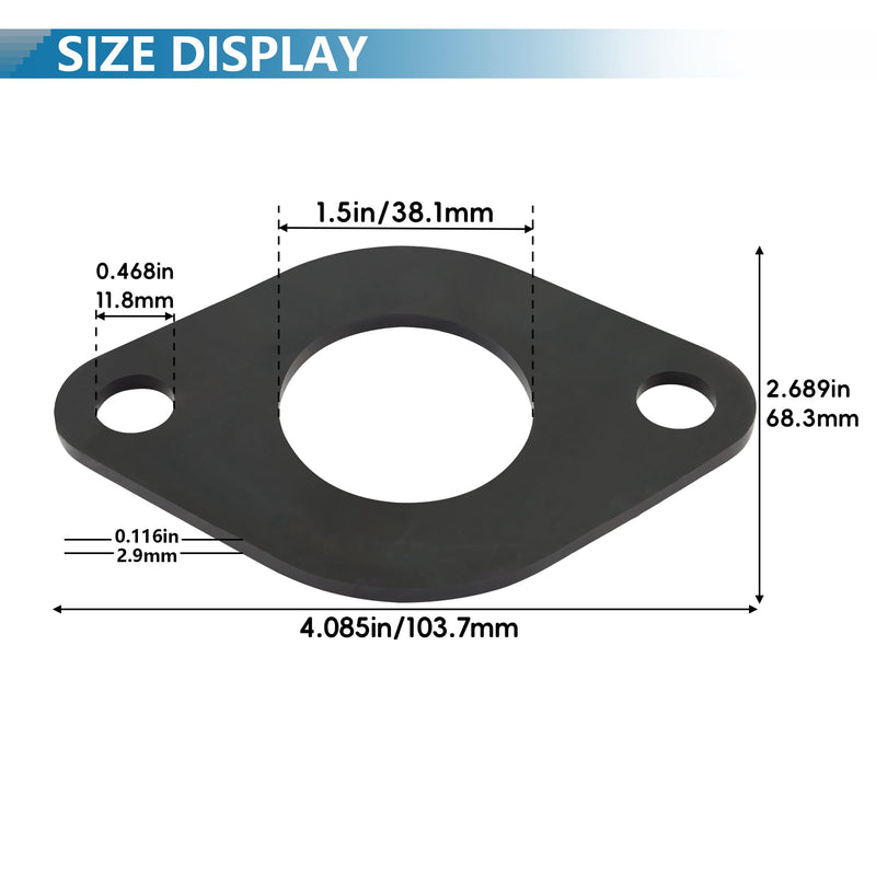 Circulator Pump Flange Rubber Gasket, for Valve Pipeline and Flange Installation, Fits 007 Inline Circulator Pump (4 Pack)