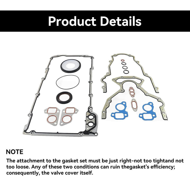 Engine Conversion Lower Gasket Set Fit for Chevrolet Buick Hummer GMC Pontiac 4.8L 5.3L 5.7L 6.0L 6.2L LS1 LS2 LS3 LS4 LS5 LS6 CS5975A CS9284