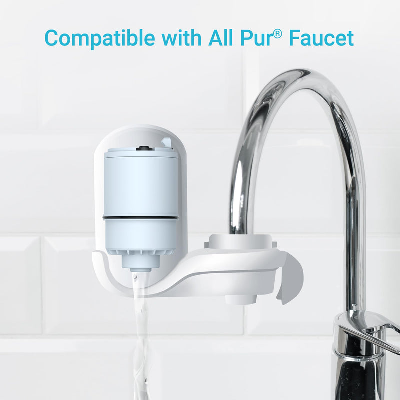 [Alkaline] AQUA CREST CF08D Faucet Filter, Compatible with All PUR® Plus Water Filter, PUR® Plus RF9999® Faucet Water Filter, 6-Month, 1800-Gallon, 6 Pack Alkaline
