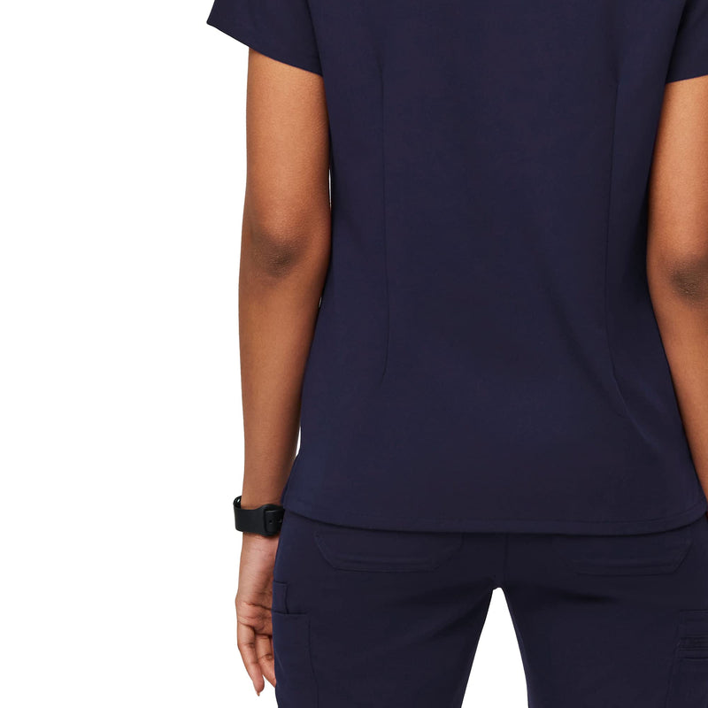 FIGS Casma Scrub Top for Women — Classic Fit, 3 Pockets, Four-Way Stretch, Anti-Wrinkle Medium Navy 3.0