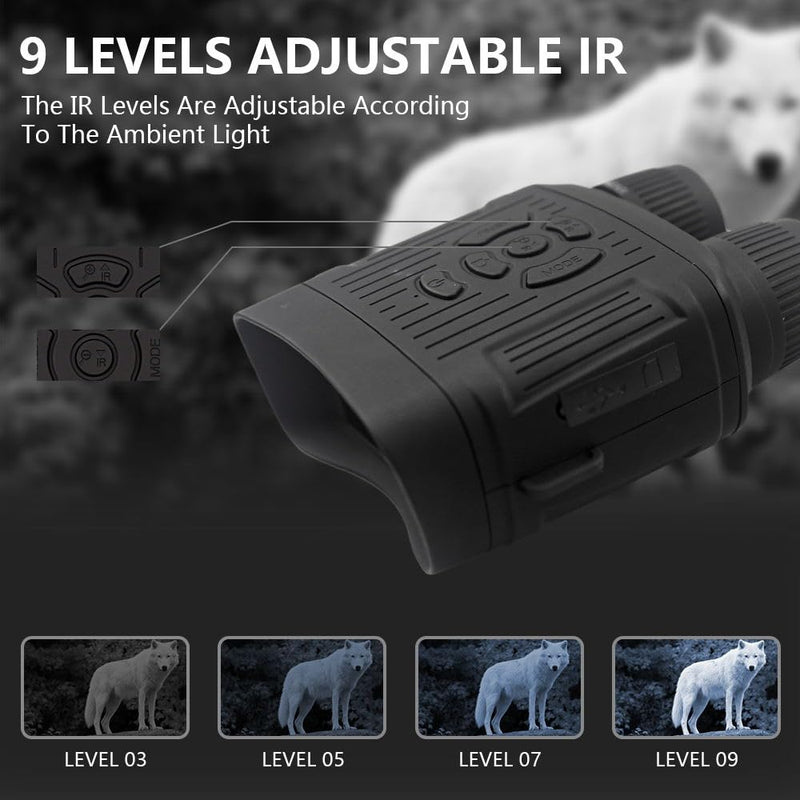 Digital Night Vision Binoculars, 36MP & 2.7K Night Vision Goggles with 850nm Infrared Illuminator, 10X Zoom, 3” HD Screen, Rechargeable Night Vision Device for Hunting & Camping