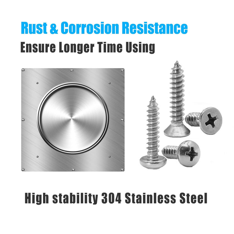 M6 M5 M4 M3 Wood Screws Assortment Kit,815pcs Metric Stainless Steel Assorted Self Tapping Screws Set Truss Flat Pan Head Phillips Drive Drilling for Deck Drywall Concrete Sheet Metal