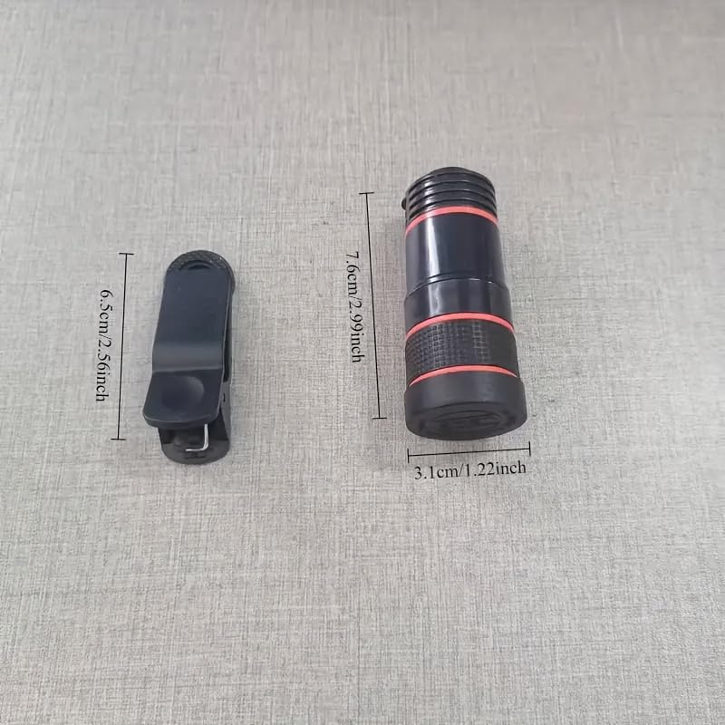 1pc 8X Zoom Lens for Smartphones, PVC Clip-On Camera Lens with Special Effects, Universal Phone Photography Accessory, No App Required Easy Clip Design
