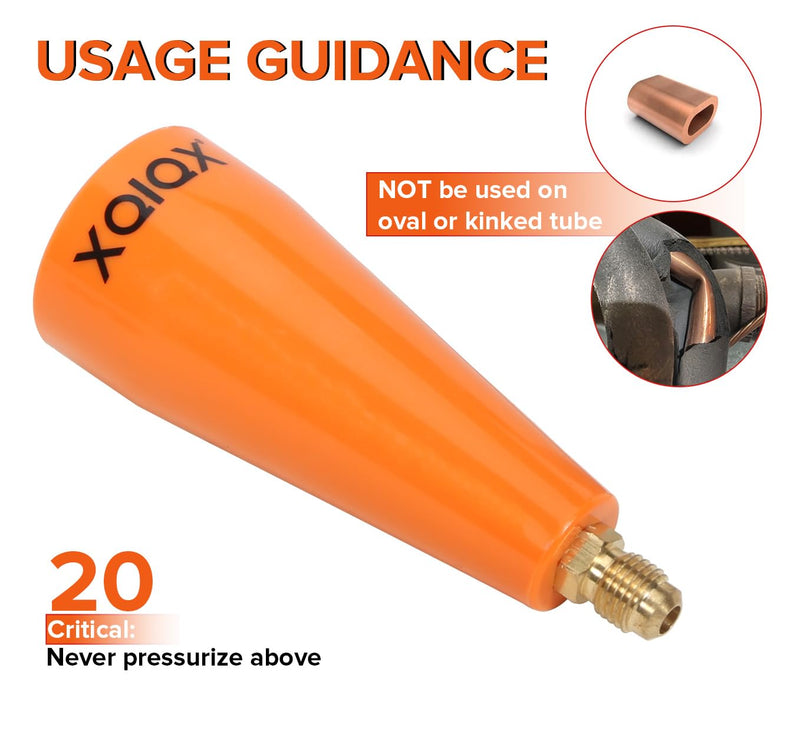 TFXNPB Nitrogen Purge Boot, HVAC Nitrogen Purge Tool for Purging and Brazing Refrigeration Tube (3/8" to 1-1/8" OD ACR), HVAC Tools for Nitrogen Purge Regulator Brazing Adapter