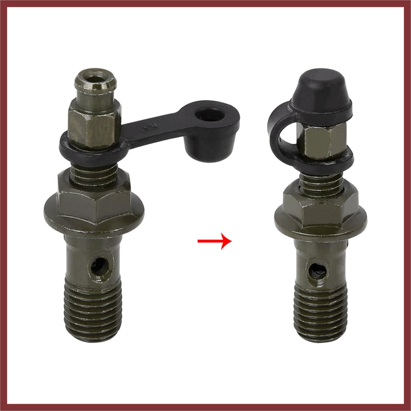 M10x1.25mm Banjo Bolt Bleeder Screw Fuel Line Adapter Fitting Set for Motorcycle Brake Master Cylinder Replace Parts