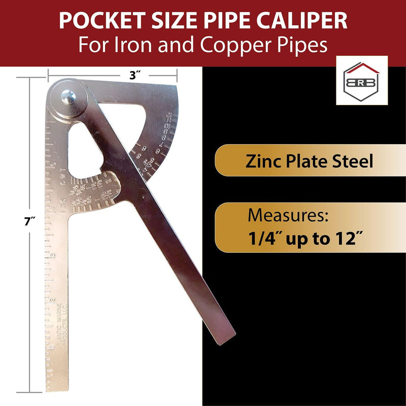 Pocket Sized Pipe Caliper - Made in USA