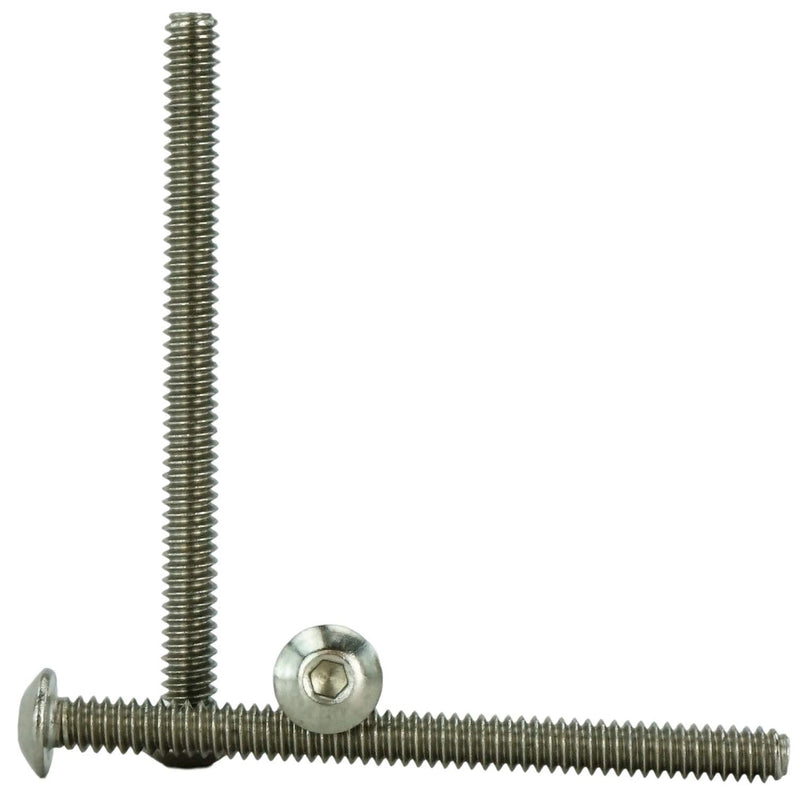 Stainless #6-32 x 1-3/4" (3/8" to 2" Available) Socket Button Head Cap Screws, Full Thread, Hex Drive, Stainless Steel 18-8, Machine Thread (6-32 x 1-3/4") 6-32 x 1-3/4"