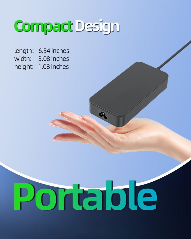 135W Slim Tip Charger Fit for Lenovo Thinkpad Docking Station Power Cord, for Universal Thunderbolt 3 4 Smart Essential Dock Gen 1 2, Ultra Pro Docking Station