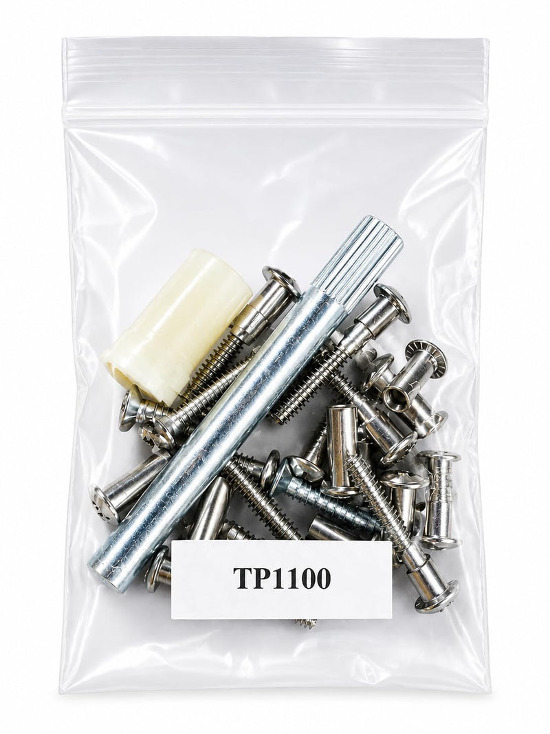 TP 1100 Toilet Partition Die Cast Zamac Complete Inswing Door Hardware Set, 1 in. Door 1-1/4 in. Pilaster 1 in. Inswing Chrome