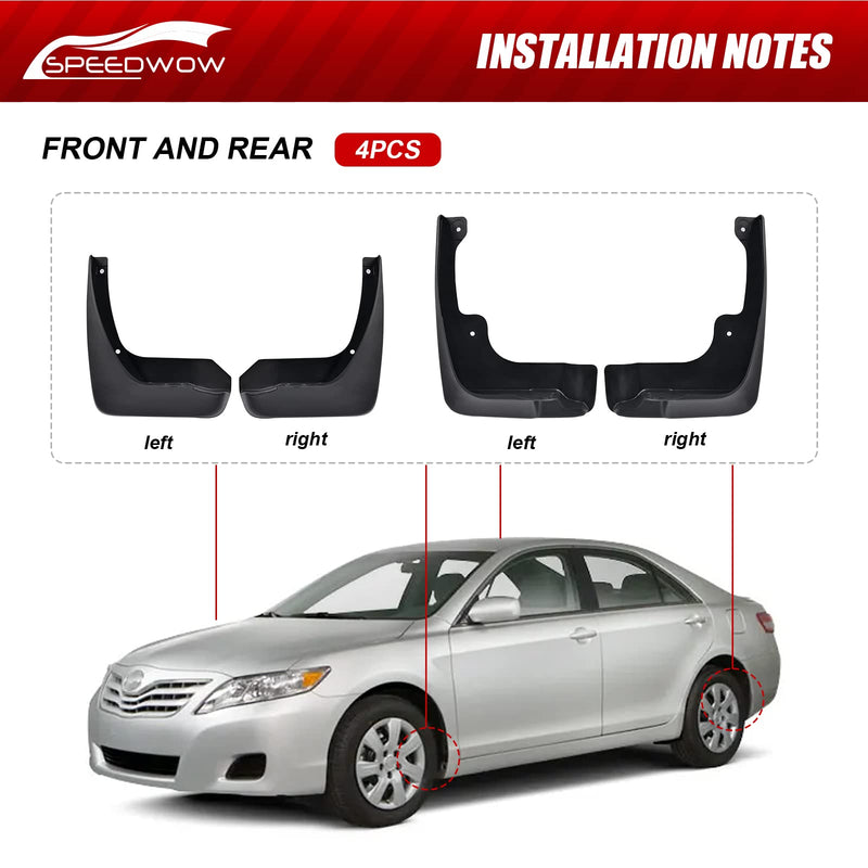 SPEEDWOW Mud Flaps Splash Guards Fit for 2007-2011 Toyota Camry,Front and Rear 4 Piece/Set Camry 2007-2011