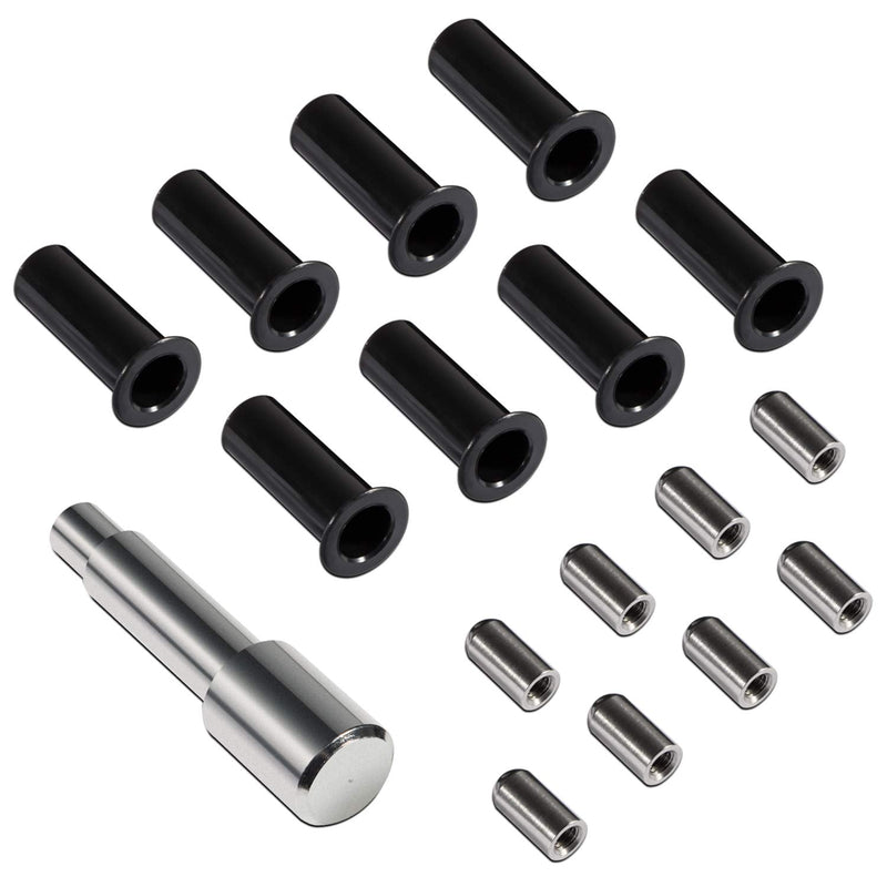 Door Pin Guides & Door Bushing Removal Tool For Jeep Wrangler JK JKU JL JLU Sports Sahara Freedom Rubicon Unlimited Gladiator JT 2/4-Door 2007-2024 Stainless Steel Hinge Bolts Guides Liners (17 PCS)