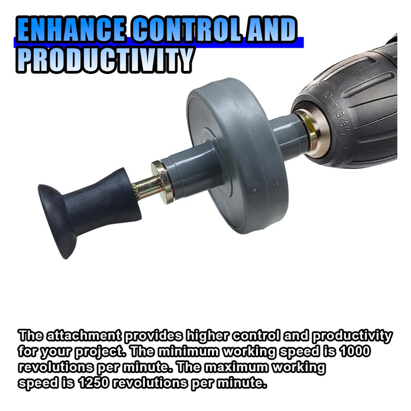 Universal Valve Lapping Tool Kit with 5 Suction Plates, Valve Grinding Attachment Tool for Small Engines and Drills, Operating Speed 1000-1250 RPM, Automotive Valve Lapper Kit