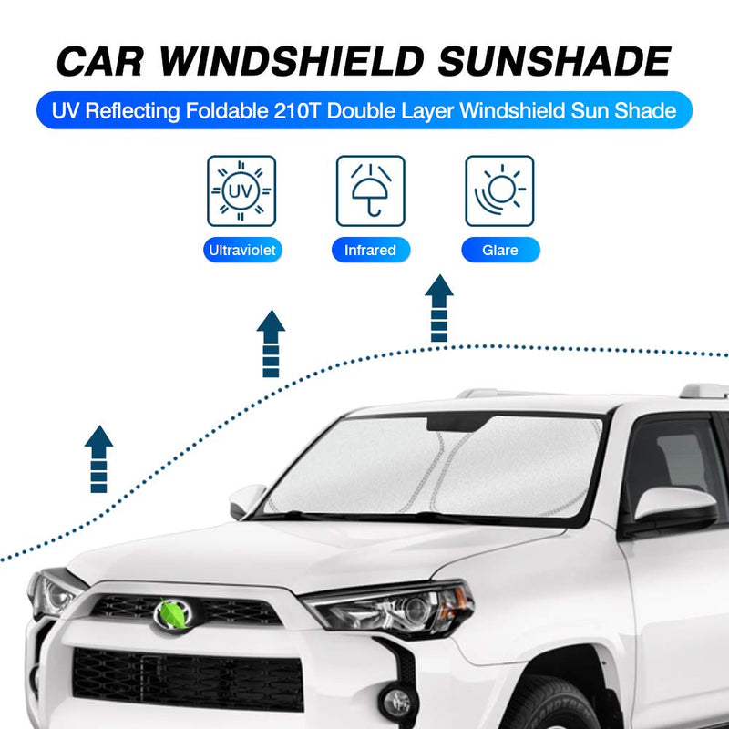 KUST Windshield Sun Shade Custom Fit for Toyota 4Runner 2010-2023 2024 2025 Accessories Sunshade Foldable Sun Protector Block UV Rays Keep Car Cooler For | Toyota 4Runner 2010-2025