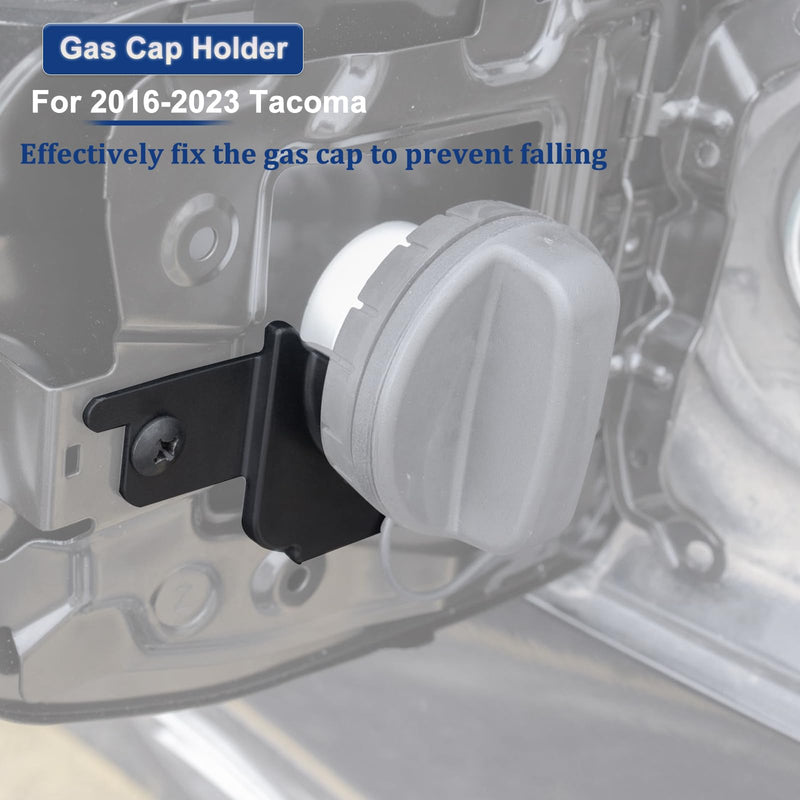 JDMCAR Gas Cap Holder Compatible with Toyota Tacoma Accessories 2016-2023 Fuel Cap Holder, Durable Gas Cap Holder - Black Black-gas cap holder