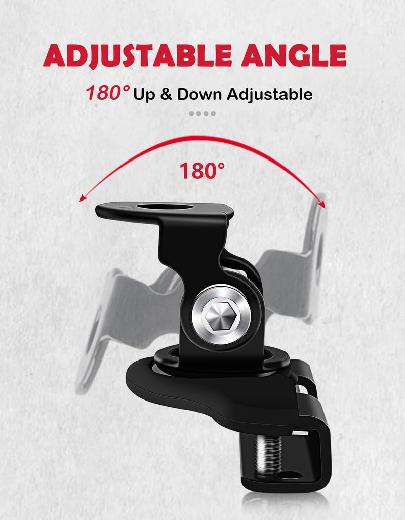 Led Hood Mounts, Universal Led Light Bar Mounting Brackets 304 Stainless Steel Hood Clamp Lights Mounts, Black