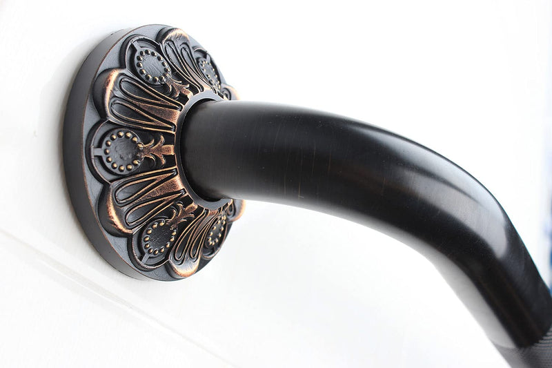 12" Bathroom Anti-Slip Grab bar, Bathtub Textured Shower Bar, Home Saftey Armrest, Toilet Hand Rail, Oil Rubber Bronze Finish 12 Inch BL