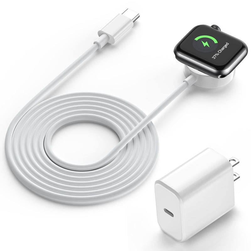 𝟐𝟎𝟐𝟒 𝐔𝐩𝐠𝐫𝐚𝐝𝐞𝐝 Fast Charger Magnetic for Apple Watch, 1m USB C for iWatch Magnetic Charging Cable with Max 20W PD Power Adapter Compatible with Apple Watch SE/SE2/Ultra/Nike/8/7/6/5/4/3/2