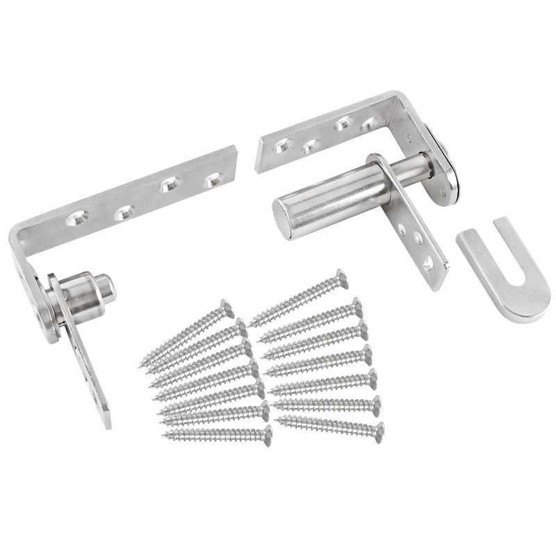 Tambee Saloon Door Hinges, Heavy Duty 304 Stainless Steel Double Swing Action Hinge Self Closing, Fit for Bar, Cafe, Patio Doors, Silver 1 Pack Silver 1pc