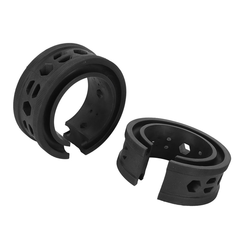 2PCS Car Coil Spring Buffer Rubber, Universal Car Shock Absorber Cushion Spring Bumper Buffer C Type Reduce Noise Anti Vibration for Cars, black