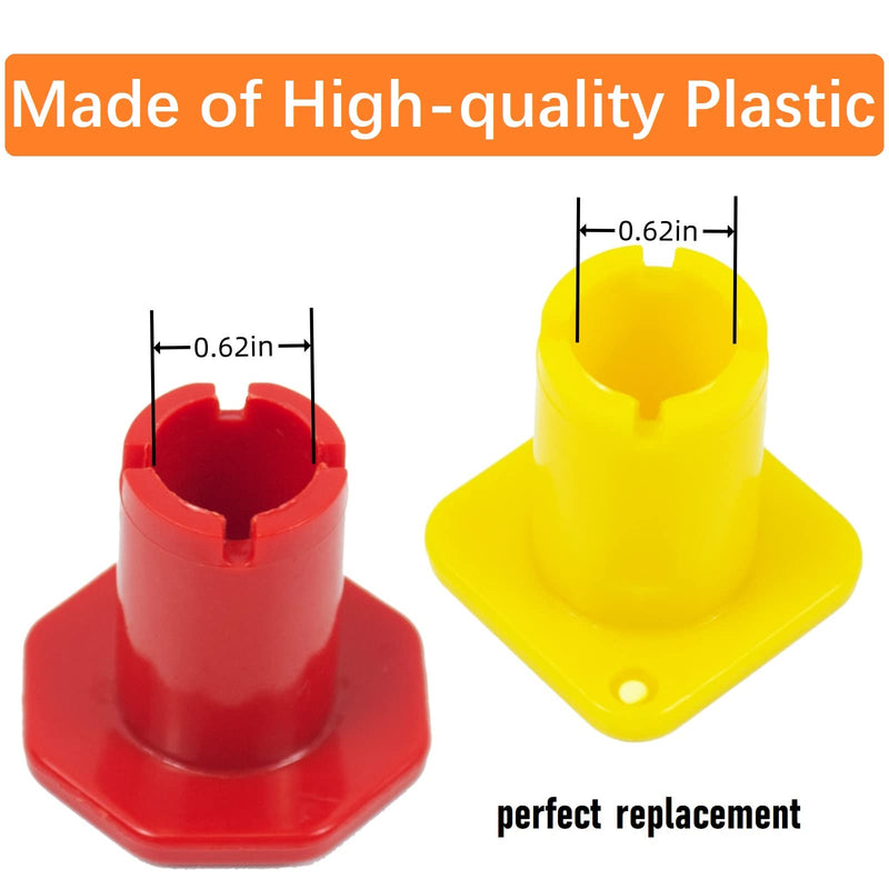 Parking Brake and Trailer Air Supply Mv-3 Knob Yellow & Red Fit for Peterbilt Kenworth Volvo Western Star Truck Replace Bendix 298818 298817