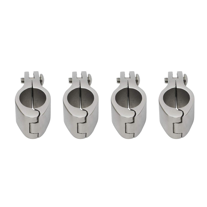 NovelBee 4pcs of 316 Stainless Steel Bimini Top Hinge Rail Mount 1"