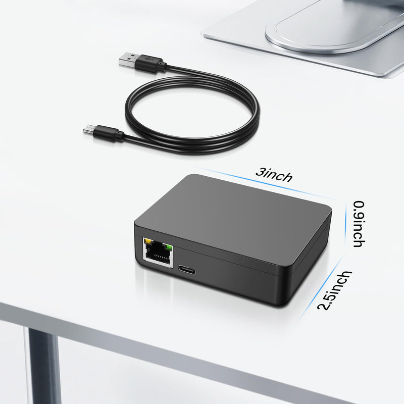 GINTOOYUN RJ45 Ethernet Splitter 1 to 3 Out 1000Mbps High Speed Gigabit Switch Network Splitter Internet Distributor with USB Power Cable for Cat5/5e/6/7/8 Cables (3 Computers at The Same Time)