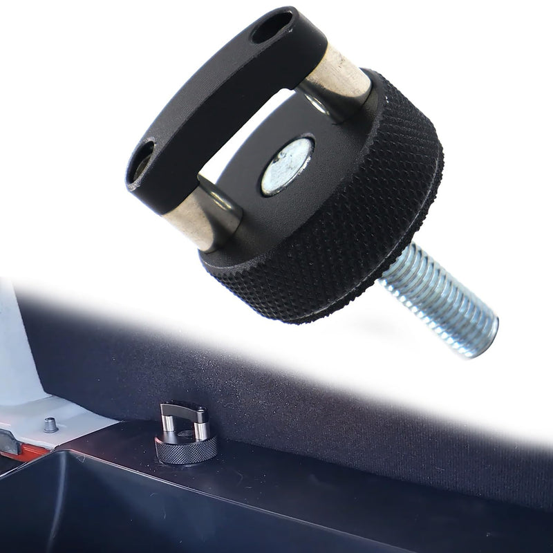 Aluminum Hard Top Quick Removal Fastener Thumb Screw Compatible with Jeep Wrangler JK 2007-2018, JL & Gladiator JT 2018-2022 Hardware Kit, Integrated D Ring, Black
